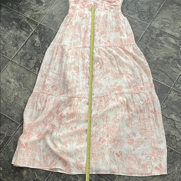 ⭐️NWT HUNTER & BROWN Toile Floral Maxi Dress Sweetheart Pleats Coquette Coastal - Picture 13 of 15